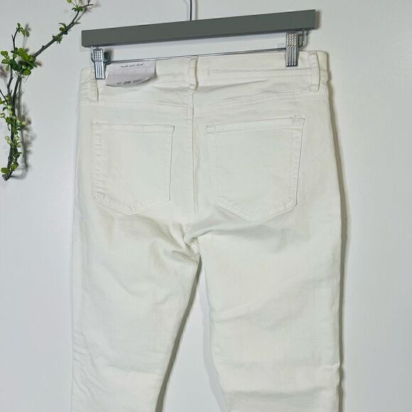 LOFT Modern Skinny White Ankle Crop Jeans Raw Hem NWT - Picture 9 of 13